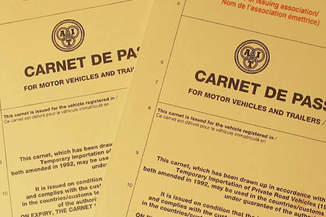 International customs document Carnet de Passages en Douane for Australian registered vehicles overlanding overseas