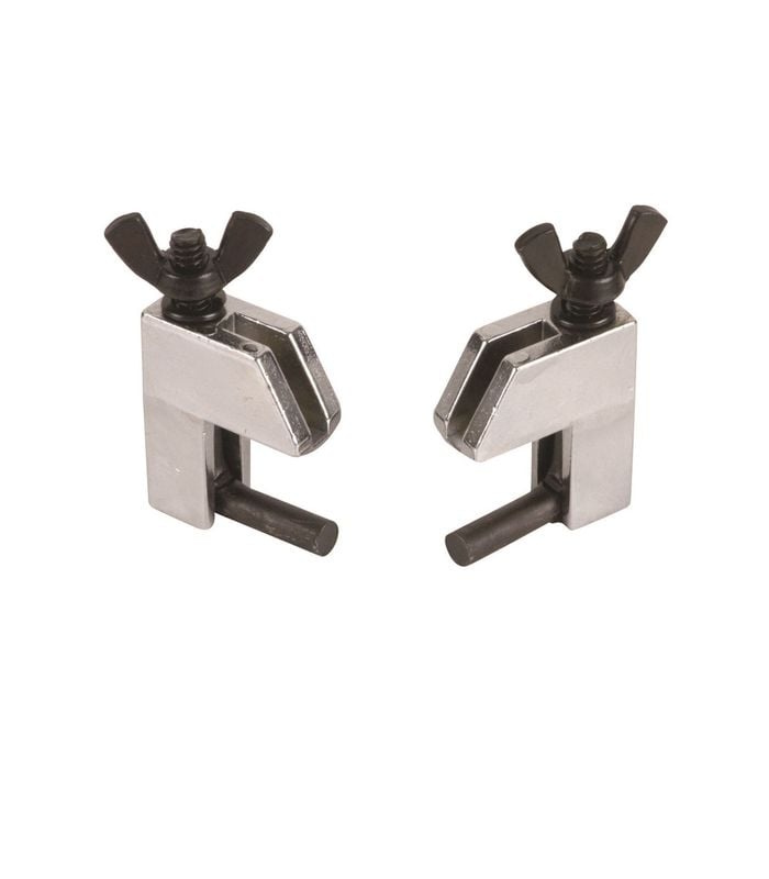 Brake pipe clamps to assist in bleeding car brakes
