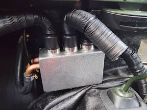 A heater installed in a Series 2 Land Rover