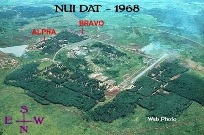 The location of the NuiDat Australian Army base in the Vietnam war