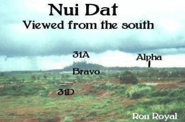 Map showing the locations of the NuiDat Australian Army AN/KPQ1 locations