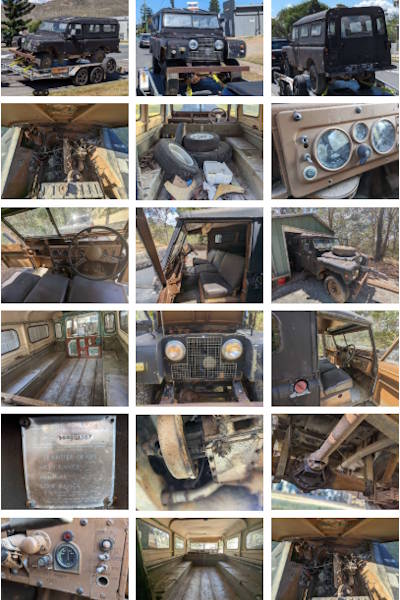 Photographs of restoring a Series Land Rover
