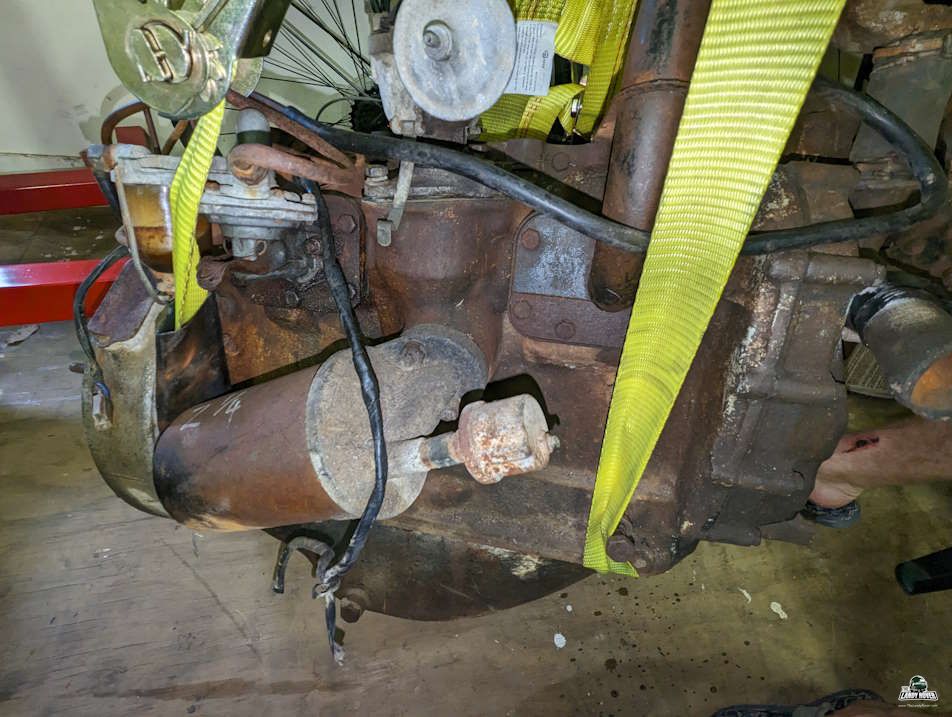 Unloading cast iron motor components row