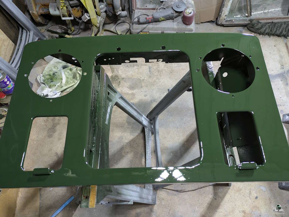 Gloss green panel alignment overview framework container