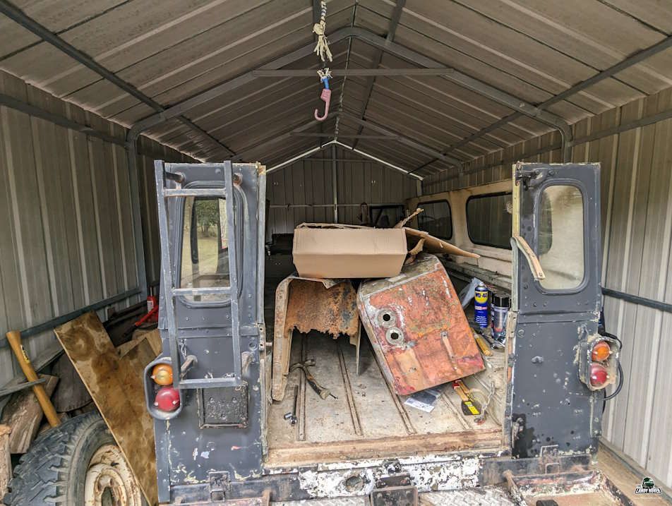 Removed hardtop configuration structural layout panel text